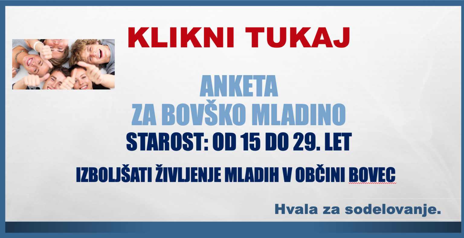 Anketa za Bovško mladino